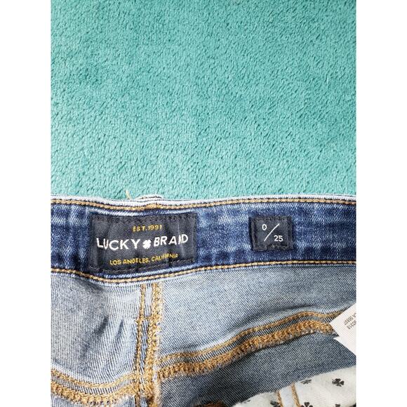 Lucky Brand Jeans Size 0 Womens Blue Stretch Pants Medium Mid Rise Ava Skinny - Picture 3 of 14